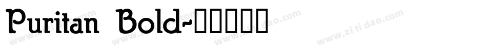 Puritan Bold字体转换